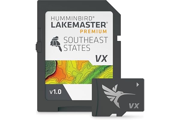 Humminbird LakeMaster Premium Southeast States V1 Map SD Card for Fish Finders