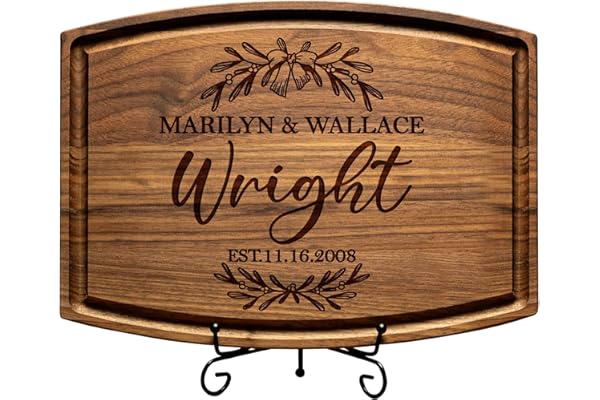 Tayfus Personalized Christmas Gifts, Personalized Cutting Boards – Custom Engraved Wood Charcuterie Board – Wedding, Bridal S