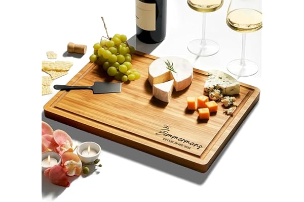 Personalized Cutting Board, Custom Bamboo Engraved Charcuterie Boards - Best Present for Wedding, Bridal Shower, Engagement,