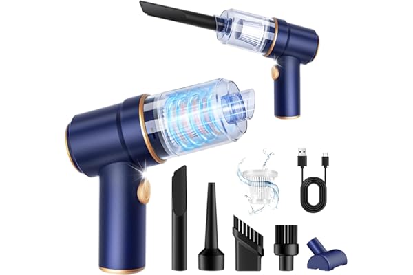 KMM Handheld Car Vacuum Cleaner, 9000Pa Vacuum Cleaner and Air Duster, 120W High Power Hand Held Vacuum with LED Light and Mu