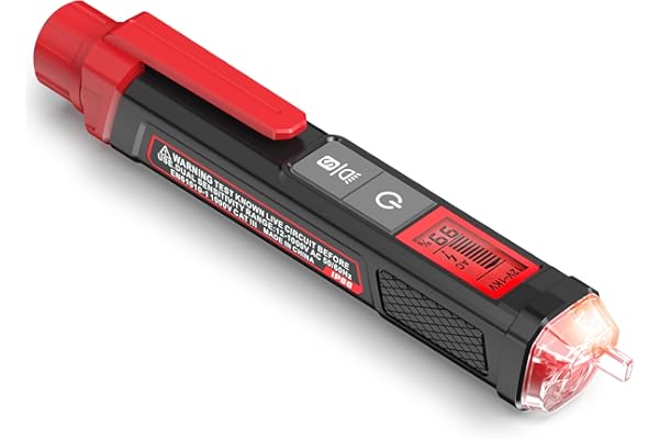 KAIWEETS Voltage Tester/Non-Contact Voltage Tester with Signal Percentage, Dual Range AC 12V/70V-1000V, Live/Null Wire Tester