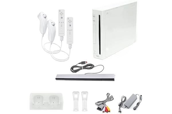 Nintendo Wii Console, White Premium Bundle (Renewed)