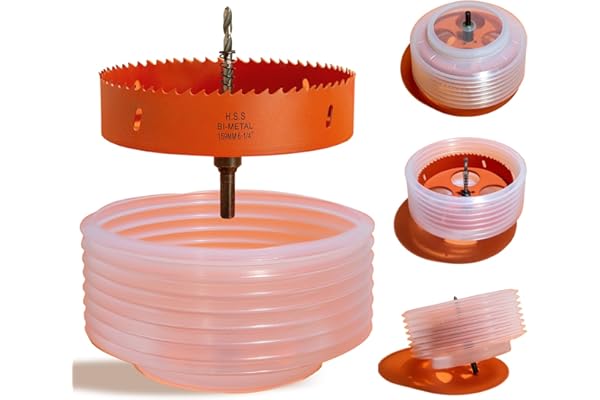 VIKITON 6.25 Hole Saw for Recessed Lights Can Lights, 6-1/4 Inch Hole Cutter with Dust Bowl Catcher for Led Recessed Lighting