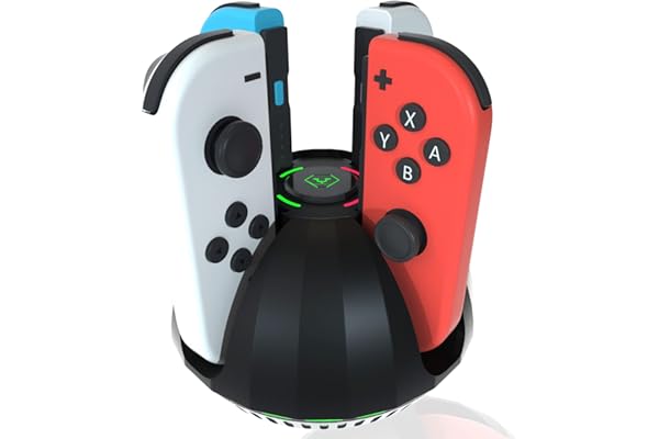 Switch Controller Charging Dock for Nintendo OLED Joycon, Charger Station with Switch 1 JoyCon, 4 in 1 Joycon Charging Dock f