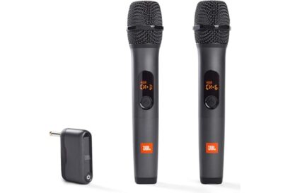 JBL Wireless Two Microphone System with Dual-Channel Receiver, Black (Renewed)