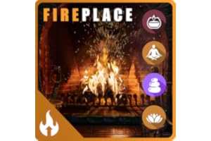 Crackling Warm Fireplace 4K & Natural Relaxing Fireplace Sounds : Relaxing Fireplace with Crackling Fire Sounds & Fireplace A