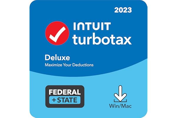 [Old Version] TurboTax Deluxe 2023, Federal & State Tax Return [PC/Mac Download]
