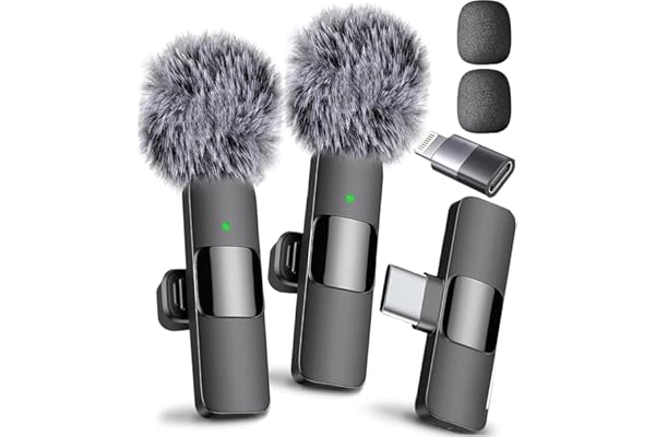 Mini Mic Pro (Latest Model) - Professional Wireless Microphone for iPhone, iPad, Android, Lavalier Microphone for Video Recor