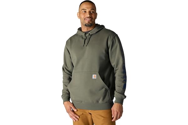 Carhartt Men's Loose Fit Midweight Logo Sleeve Graphic Sweatshirt