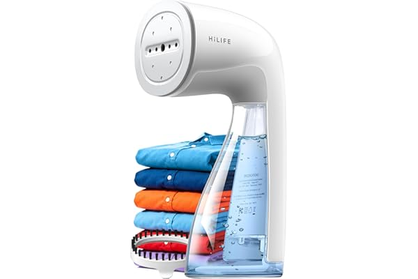 HiLIFE Upgraded Steamer for Clothes, Handheld Portable Design, 1100W Powerful Steam, 300ml Larger Tank & No Leak Tech, 30S Fa