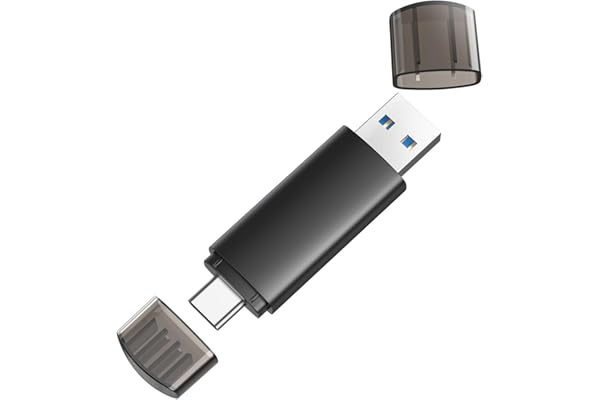 JOIOT 128GB USB C Flash Drive Dual USB 3.0 Flash Drive Type C + USB A Portable Type-C Flash Drive 2-in-1 USB-C Thumb Drive fo