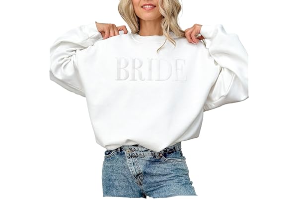 NICHEBEE Bride Sweatshirt - Engagement Gift - Bride Sweatshirts For Women - Bride Crewneck Sweatshirt - Wedding Gift