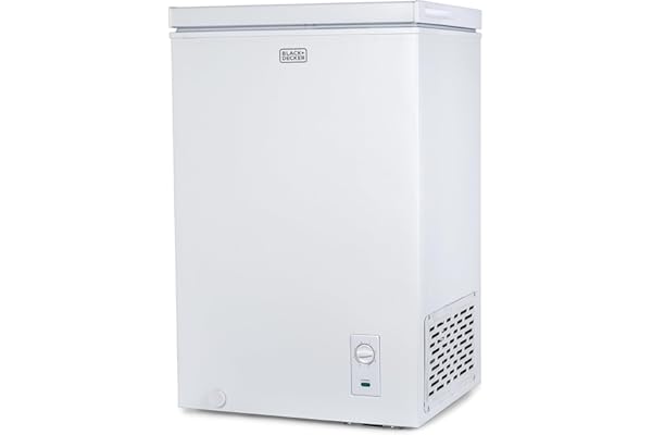 BLACK+DECKER 2.0 Cu. Ft. Compact Chest Freezer, Deep Freezer Holds Up To 70 Lbs. of Frozen Food, Removable Storage Basket, Ma