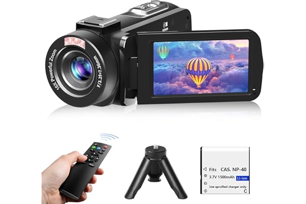 Video Camera, Full HD 1080P 30MP Camcorder, Vlogging Camera for YouTube with Infrared Night Vision, 18X Digital Zoom 3.0“ LCD
