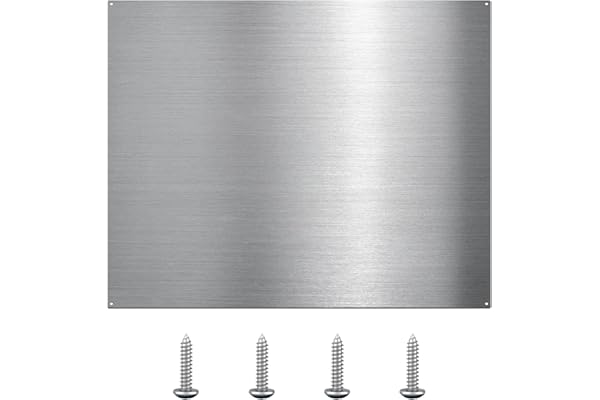 VENFAN Stainless Steel Backsplash for Stove - Ultra Flat and Flushed Metal Panel Splatter Guard for Kitchen Wall, Stove Backs