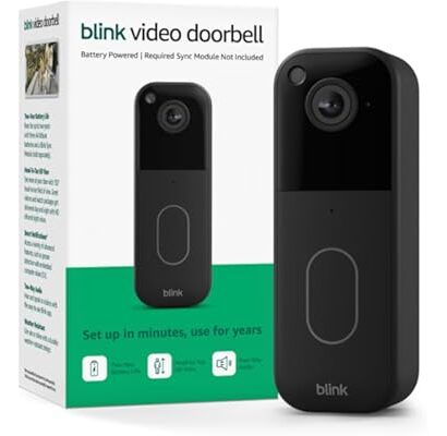 Blink Video Doorbell (newest model) – Head-to-toe HD view, two-year battery life, and simple setup. Required Sync Module not
