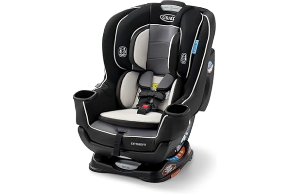 Graco Extend2Fit Convertible Baby Car Seat, Rear and Forward Facing, Adjustable Extension Panel for Extra Legroom, Gotham
