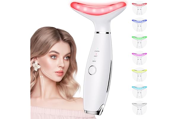 Dopsikn 7 Color Galvanic Machines - Red Light Therapy for Face and Neck, Face Massager Tool for Wrinkles, Double Chin, Vibrat