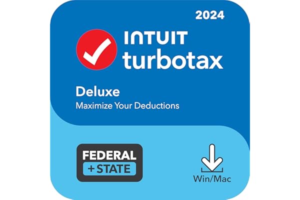 [OLD VERSION] TurboTax Deluxe 2024 Tax Software, Federal & State Tax Return [PC/MAC Download]