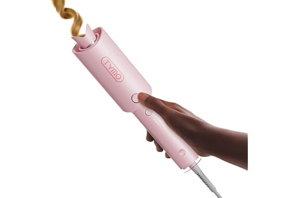 TYMO Automatic Rotating Curling Iron - TYMO CURLPRO Beach Waves Curling Wand, Portable Hair Curler, 500 Million Ionic, Dual V