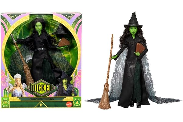 Mattel Universal Pictures' Wicked: for Good Deluxe Elphaba Fashion Doll with Removable Outfit & 4 Accessories, Inspired by Th
