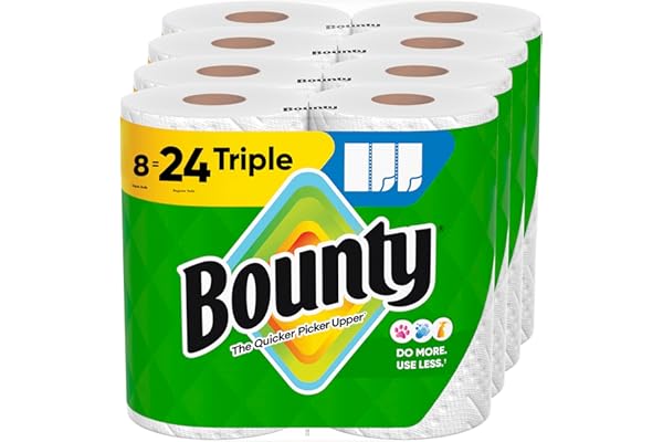 Bounty Select-A-Size Paper Towels, White, 8 Triple Rolls = 24 Regular Rolls