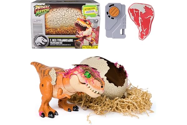 Primal Hatch Jurassic World Interactive Toy Dinosaur & Egg, Hatch & Train Your own Baby Dino with 100+ Sounds & Reactions, Ki