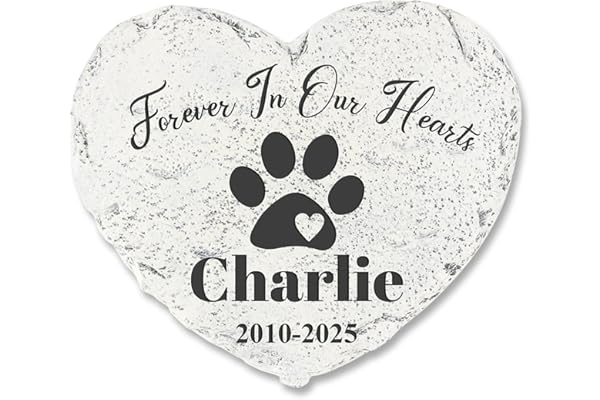Craybry Personalized Pet Memorial Stone - Garden Memorial Stone Customized- Dog Headstone - Pet Loss Gifts - Cat Tombstone -