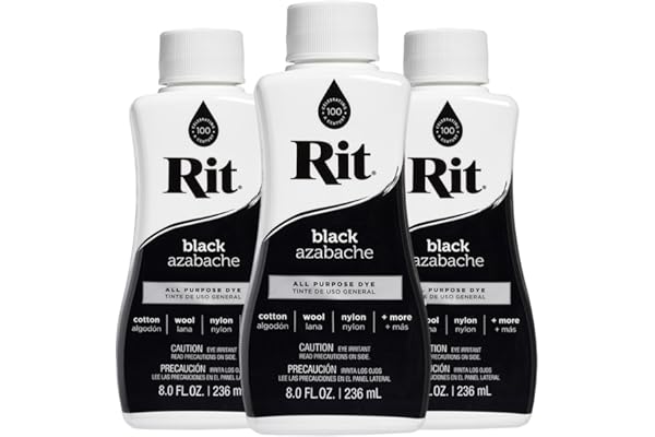 Rit All-Purpose Liquid Dye, Black, 3-Pack