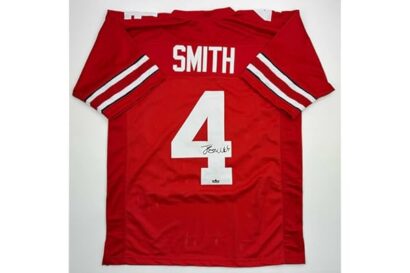 Facsimile Autographed Jeremiah Smith Ohio State Red Reprint Laser Auto College Football Jersey Size Men's XL