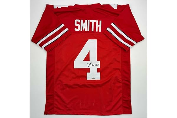 Facsimile Autographed Jeremiah Smith Ohio State Red Reprint Laser Auto College Football Jersey Size Men's XL