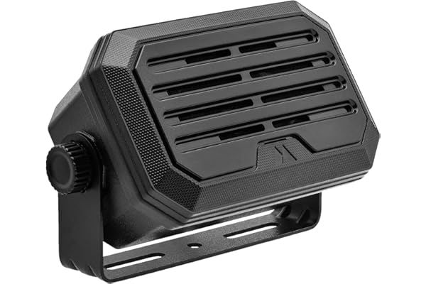 Midland - SPKMINI Mini External Speaker - Waterproof, 10 Watts, 3.5mm Plug - Compatible with All Mobile CB, GMRS, HAM and Ama