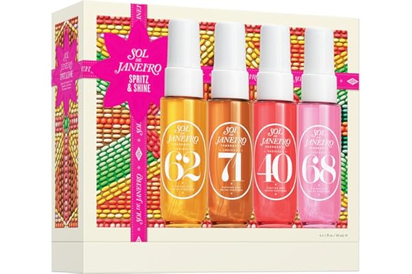 SOL DE JANEIRO Spritz & Shine Cheirosa Perfume Mist Set | Amazon Exclusive | Perfume Mist Discovery Set of 4 | Holiday Gift S