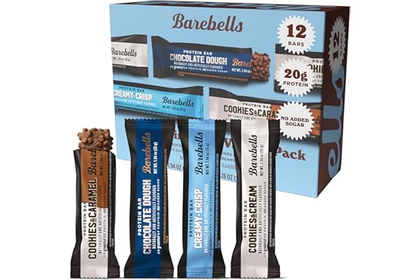 Barebells Protein Bars People's Choice Variety Pack – 12 Bars, Nutritious Snacks with 20g of High Protein - Chocolate Treat w