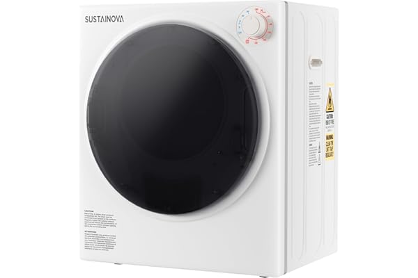 Elevon 800W Portable Clothes Dryer, 2.6 cu.ft Electric Drying Machine for Laundry with Stainless Steel Tub for Apartment, Rvs