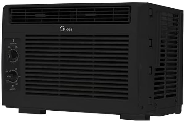 Midea RMW05MWB (Renewed) 5,000 BTU 150 Sq ft Mechanical Window Air Conditioner, Black