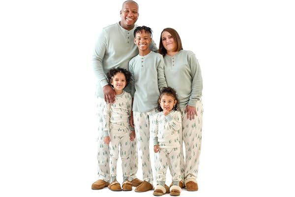 Butterblu JAMIE Matching Family Jammies Holiday Pajamas 100% Organic Cotton PJs Adults, Kids, Toddlers, Baby, Pets