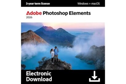 Adobe Photoshop Elements 2026 | Software Download | Photo Editing | 3-year term license | Activation Required [PC/Mac Online