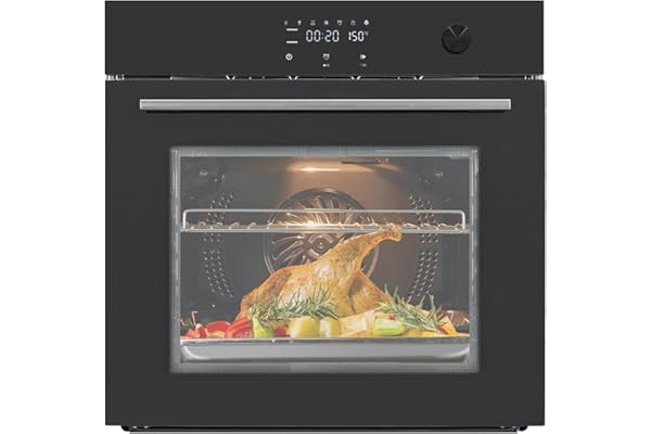 24 Inch Electric Single Wall Oven, 2.5 Cu.ft Built-in Convection System with 8 Cooking Functions in Stainless Steel, Touch Co